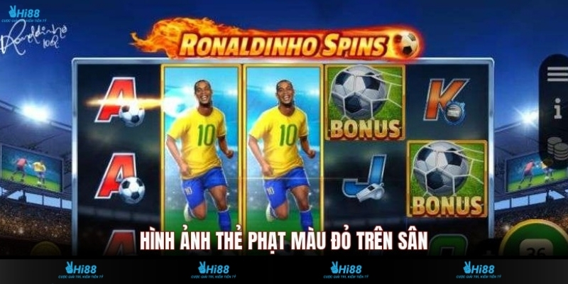 Hình ảnh thẻ phạt màu đỏ trên sân