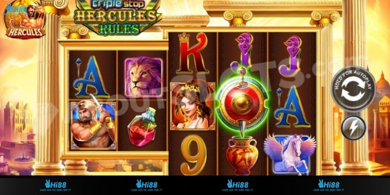 Quy trình đặt cược Thần Hercules để quay slot
